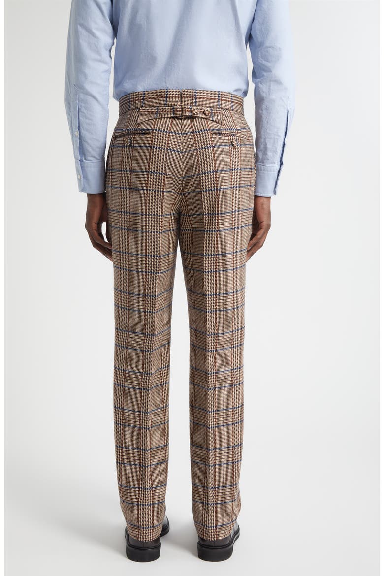 Classic Fit Hunting Tweed Backstrap Trousers, Alternate, color, DARK BROWN