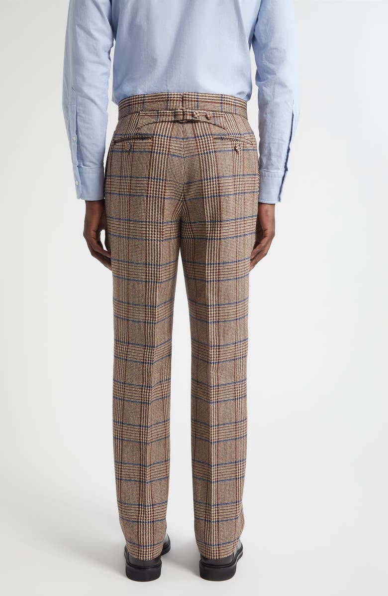 Thom Browne Classic Fit Hunting Tweed Backstrap Trousers, Alternate, color, Dark Brown