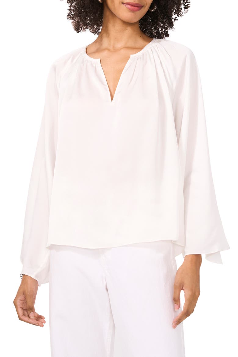 Hammered Satin Top, Main, color, NEW IVORY