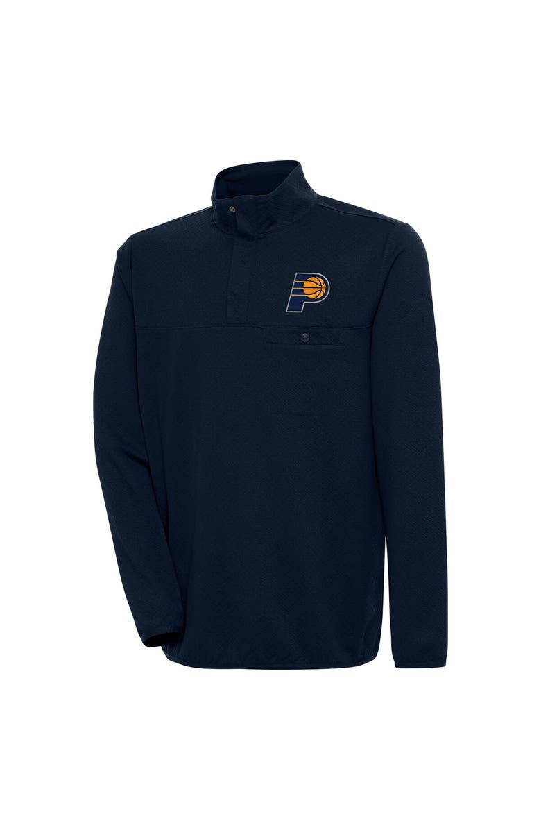 ANTIGUA Men's Antigua  Navy Indiana Pacers Steamer Quarter-Snap Pullover Top, Main, color, 