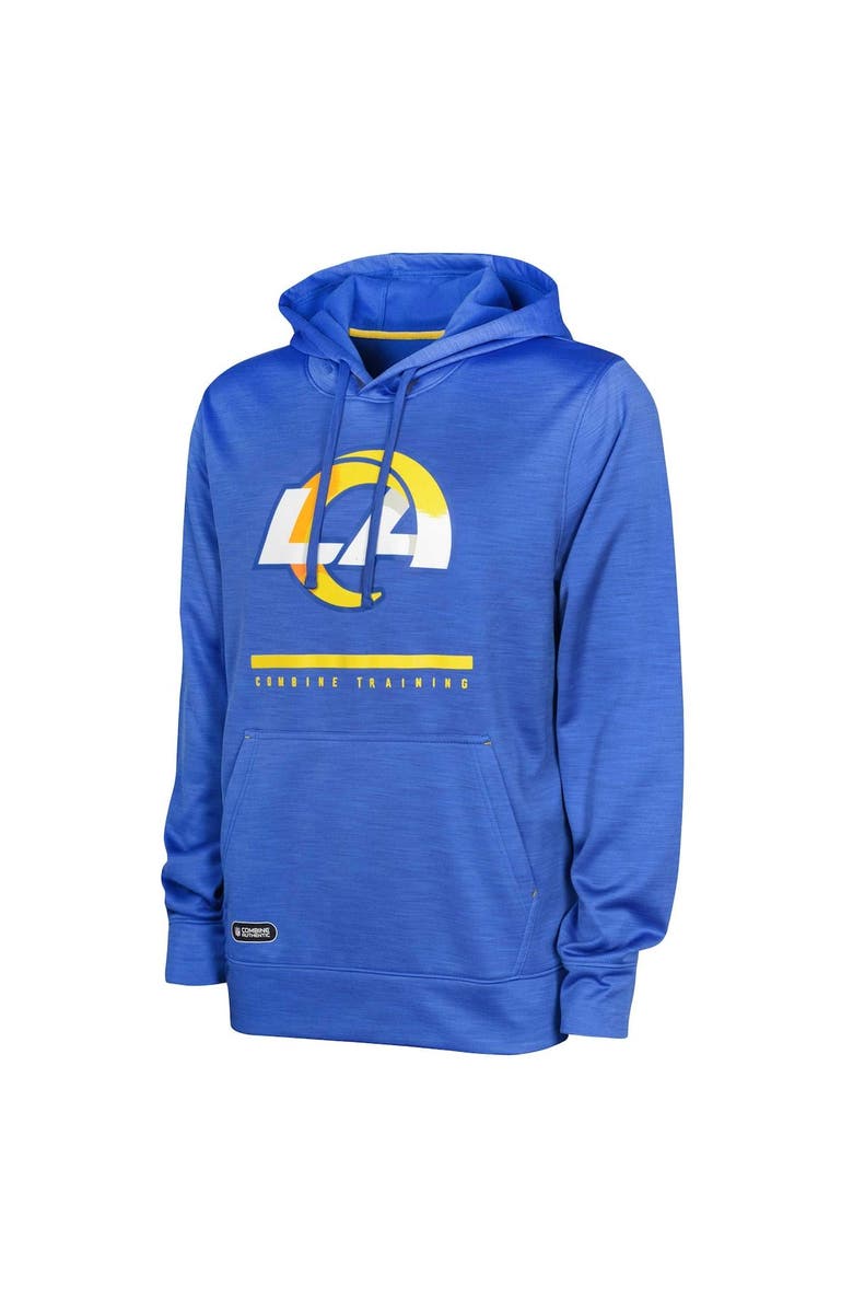 Outerstuff Men's Royal Los Angeles Rams Speed Drill Streak Pullover Hoodie, Alternate, color, 