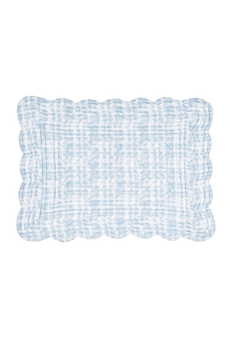 Meraki Island Quilted Reversible Blue Coastal Placemats Set of 6, 13" x 19", Alternate, color, Blue