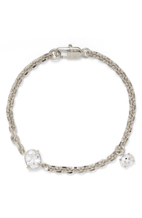 Crystal Tilt Cubic Zirconia Bracelet