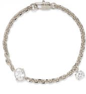 Lady Grey Crystal Tilt Cubic Zirconia Bracelet