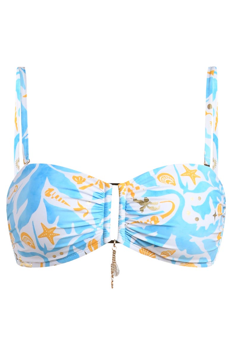 La Blanca Trinket Bandeau Bikini Top, Alternate, color, Sky