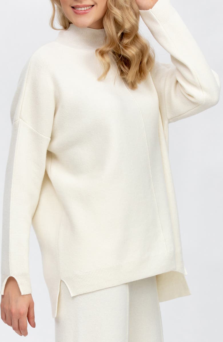 PIETRO BRUNELLI MATERNITY Meribel Maternity Turtleneck Sweater, Alternate, color, Cream White