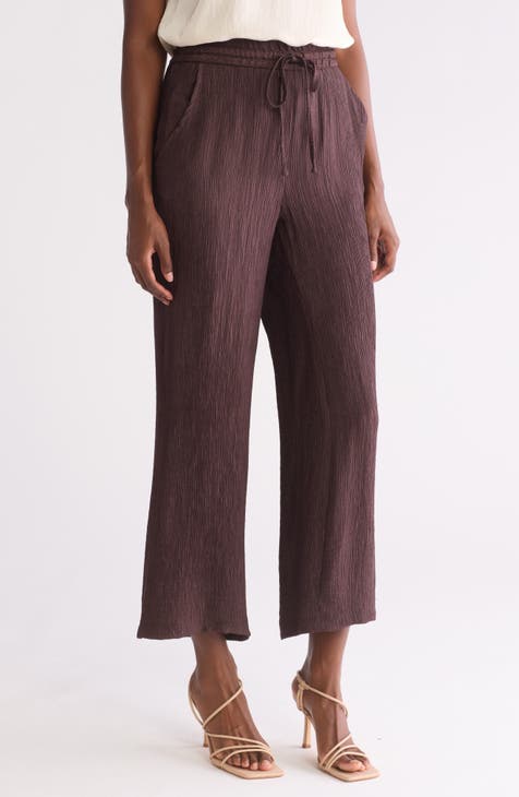 Textured Wide Leg Pants