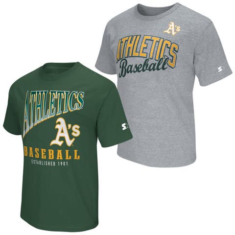 Men's Starter  Green/Heather Gray Athletics Two-Pack T-Shirt Set