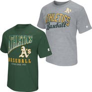 STARTER Men's Starter Green/Heather Gray Athletics Two-Pack T-Shirt Set