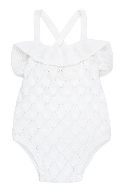 Baby Ruffle Sweater Romper, Infant