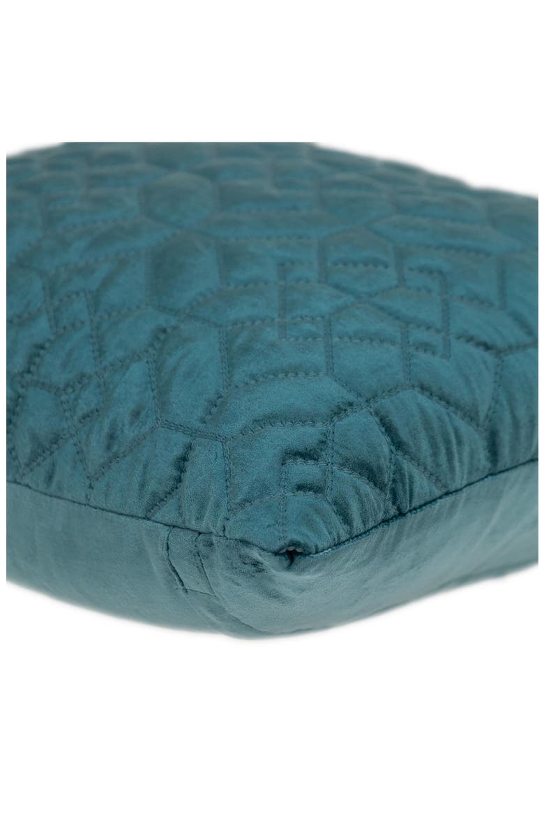 Sora Quilted Throw Pillow, Alternate, color, TEAL