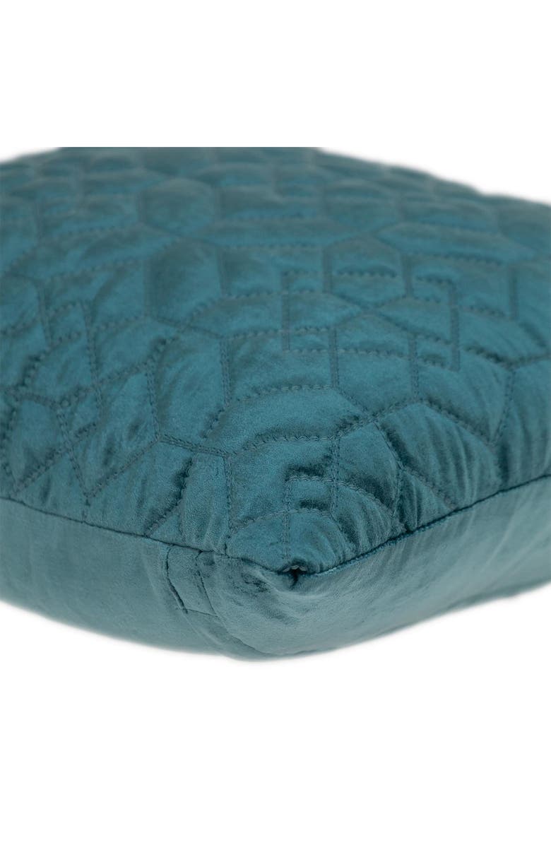 PARKLAND COLLECTION Sora Quilted Throw Pillow, Alternate, color, Teal