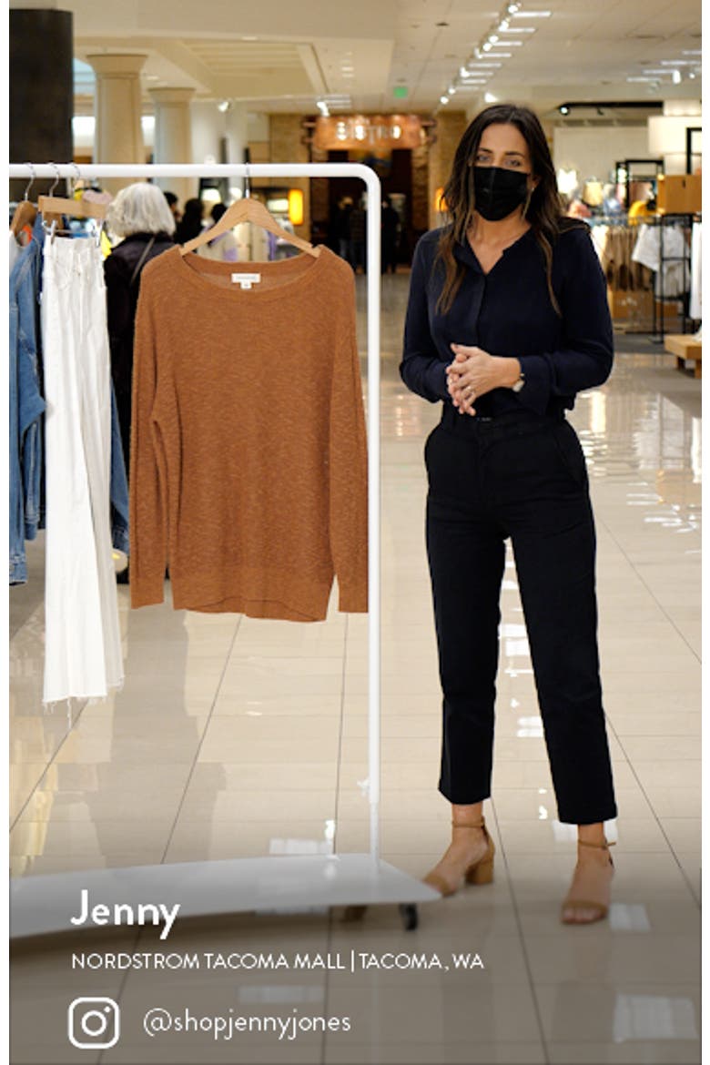 Women's Off the Shoulder Linen Blend Sweater video