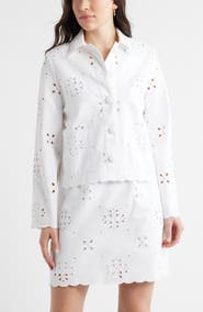 Caslon® Eyelet Lace Jacket