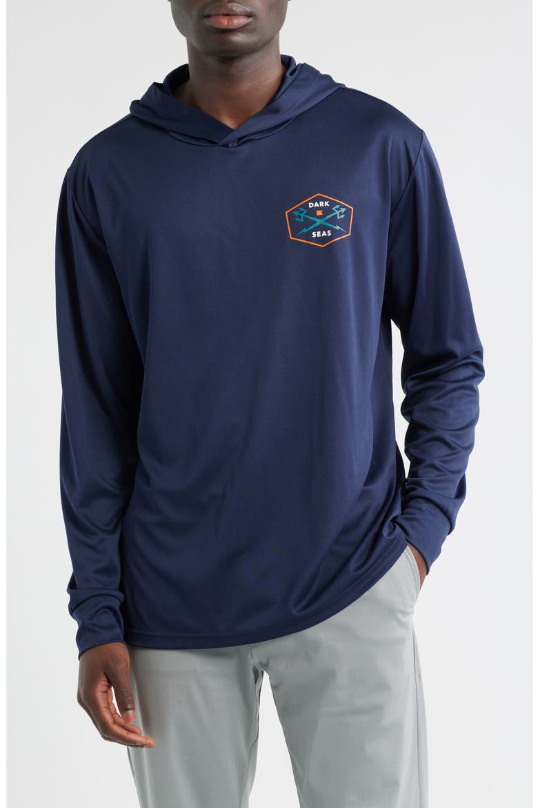 Progressive UPF Hooded Long Sleeve T-Shirt, Main, color, NAVY