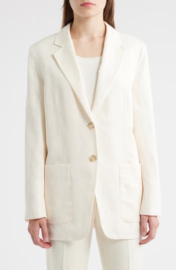 Hugo Boss Boss Janka Longline Blazer In White