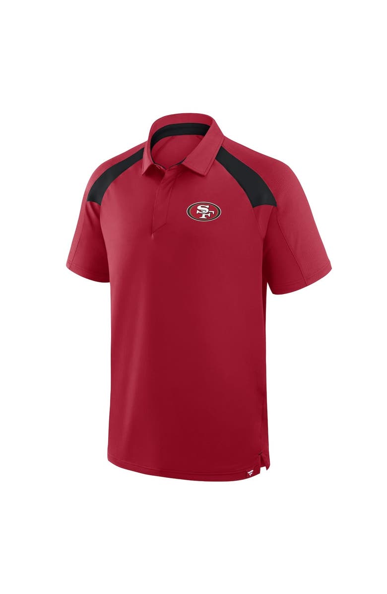 FANATICS Men's Fanatics Scarlet San Francisco 49ers Back Around Raglan Polo, Alternate, color, 