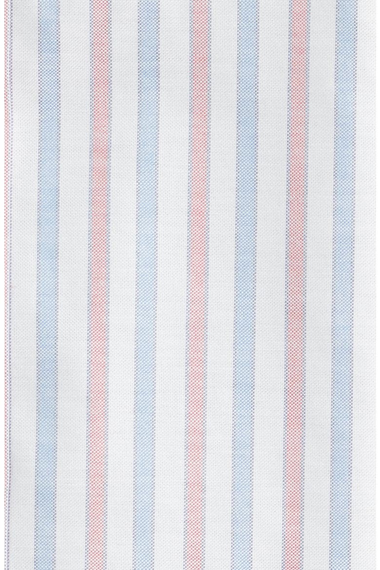 Stripe Non-Iron Oxford Cotton Button-Down Shirt, Alternate, color, BLUE RED OUTLINE STRIPE