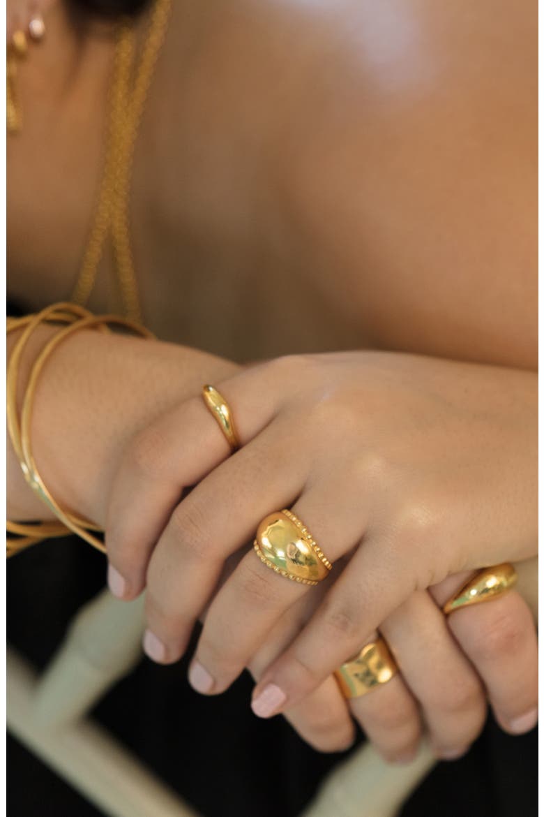 Deia Dome Ring, Alternate, color, YELLOW GOLD