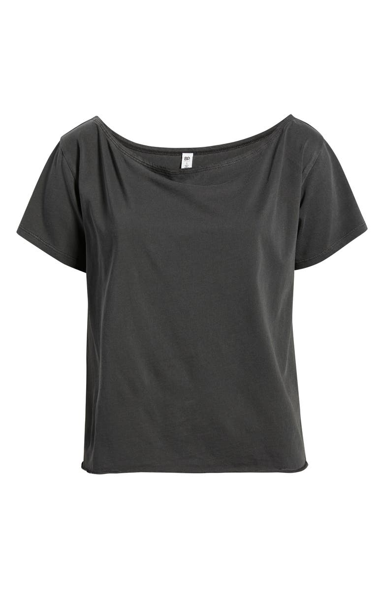 BP. Relaxed Fit Boat Neck Cotton T-Shirt, Main, color, Black