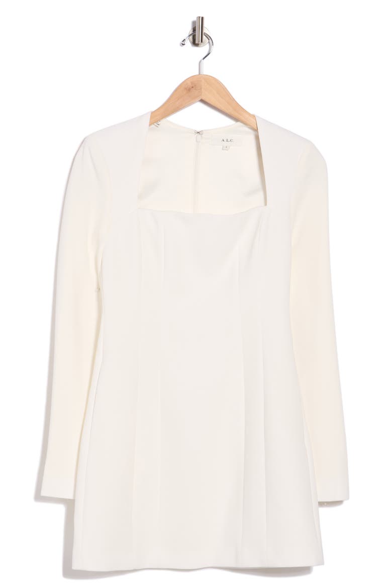 Ella Long Sleeve Minidress, Alternate, color, WHITE