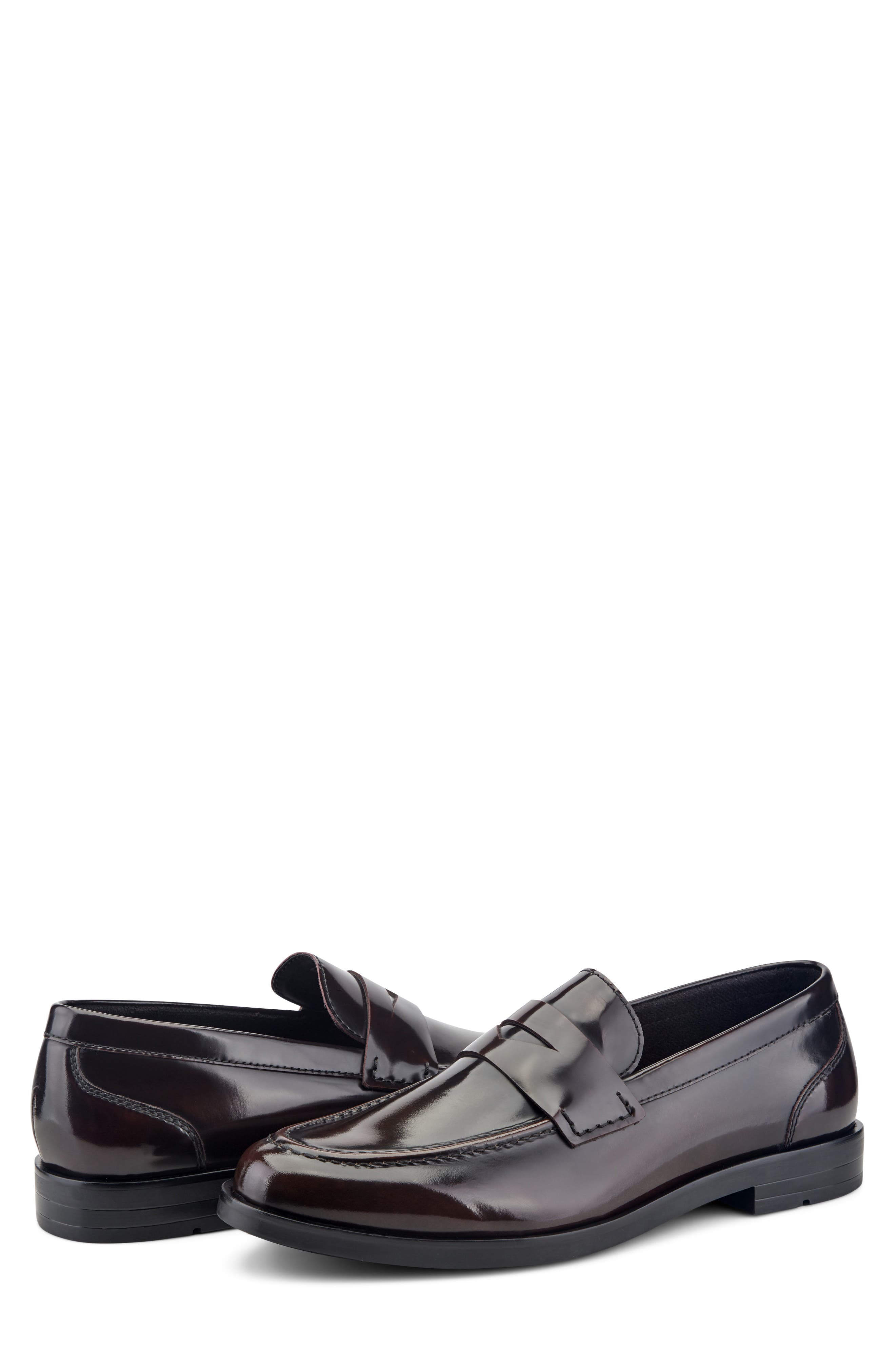 Soren Penny Loafer, Alternate, color, DARK BURGUNDY LEATHER