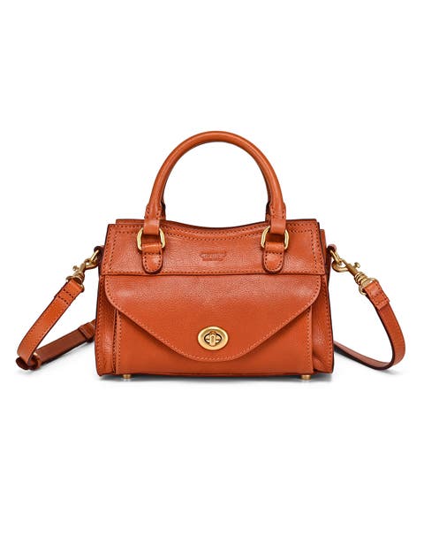 Lockwood Genuine Leather Compact Structured Satchel