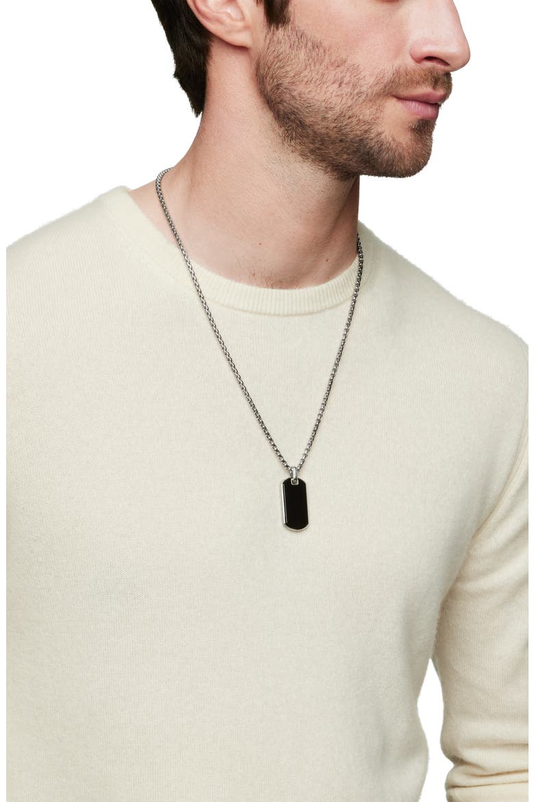 Men's Exotic Black Onyx Stone Tag, Alternate, color, BLACK ONYX