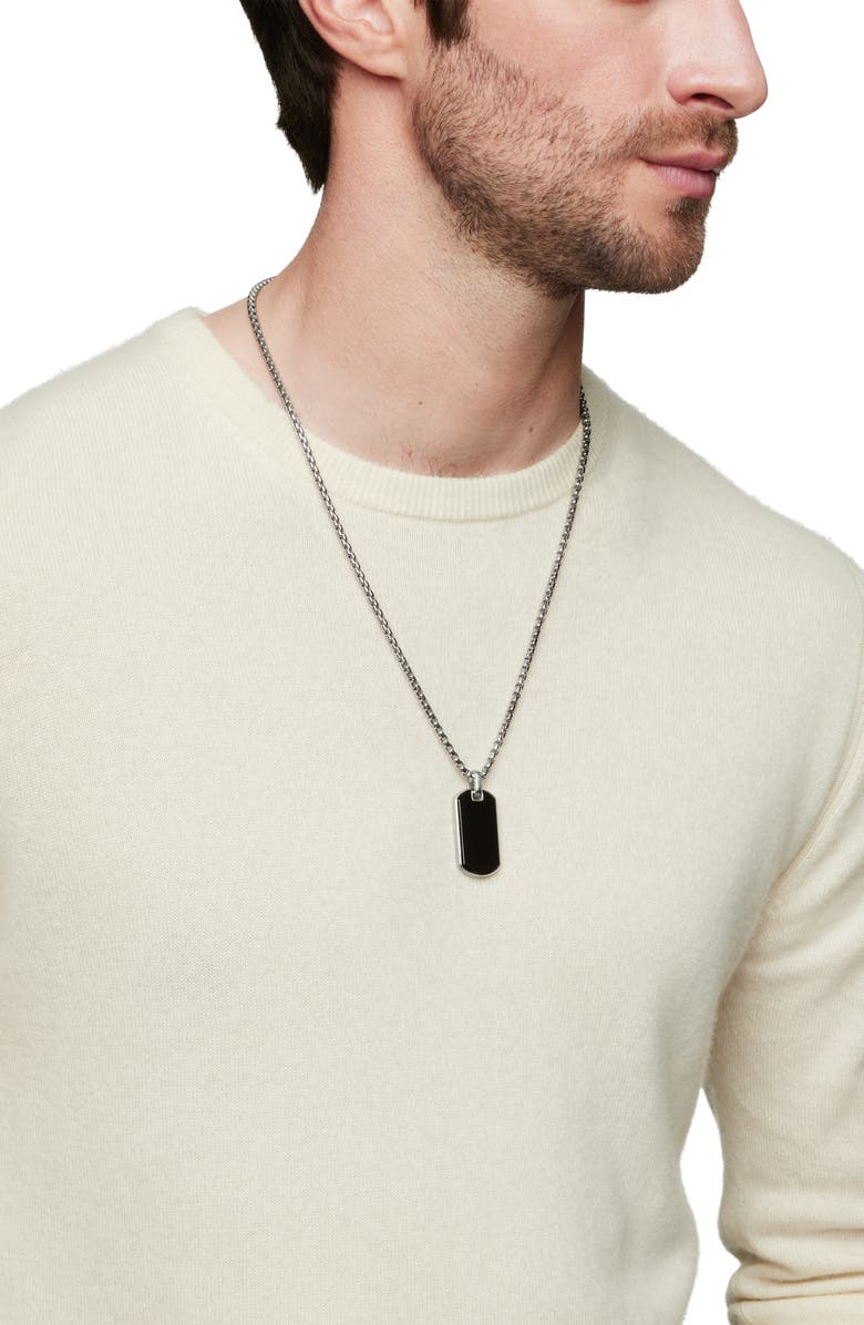 David Yurman Men's Exotic Black Onyx Stone Tag, Alternate, color, Black Onyx