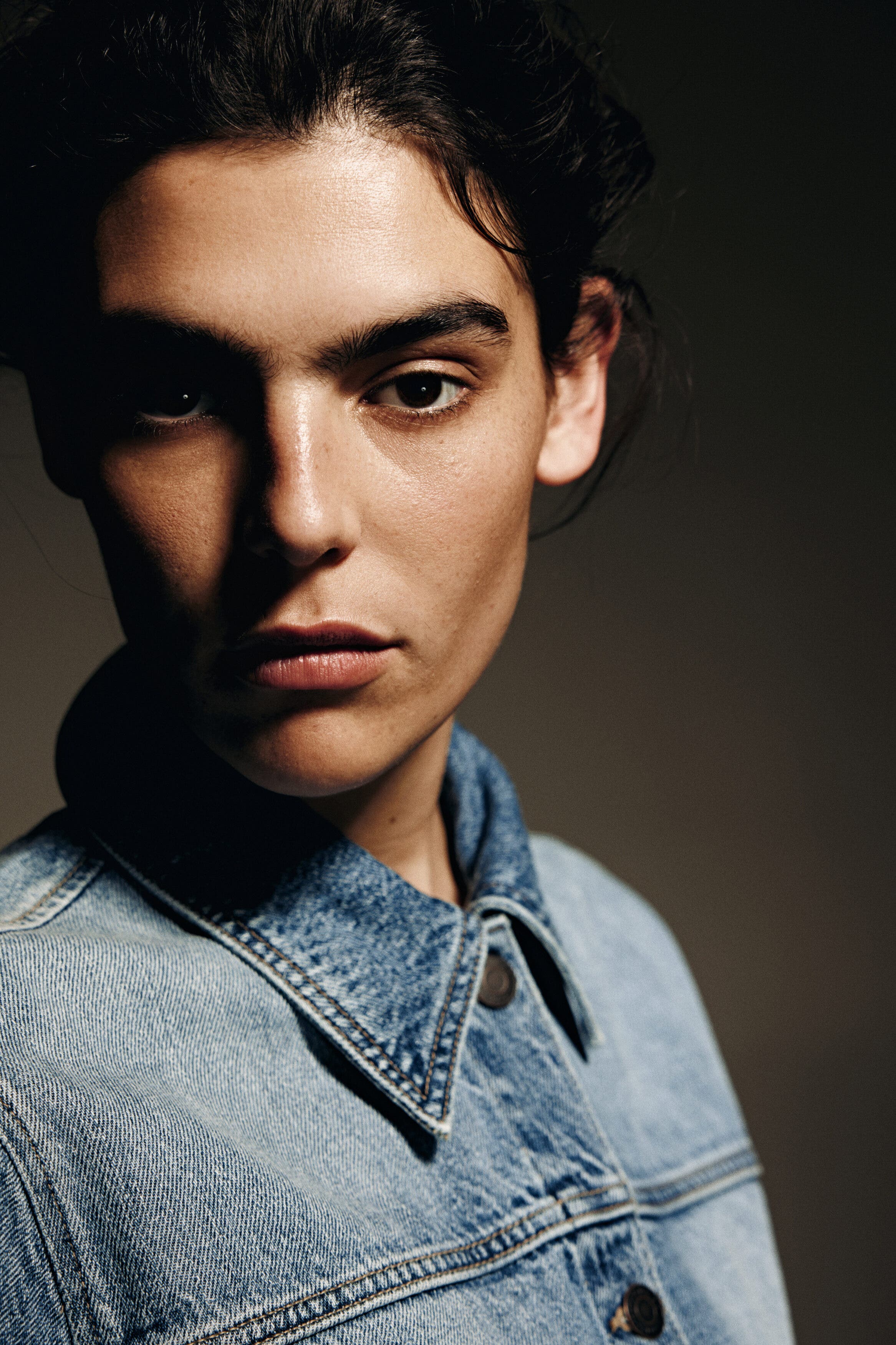 Tie-belt denim jacket - image 2