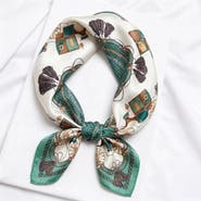 SILKSILKY Pure Silk Printed Square Scarf for Women