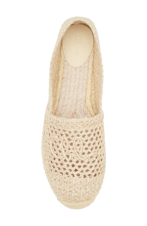 Chloé Womens Chloe Isla Logo-embossed Crochet Espadrilles In Brown