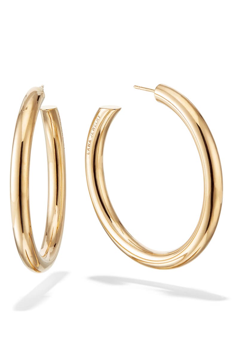 LANA Royale Hoop Earrings, Main, color, Yellow Gold