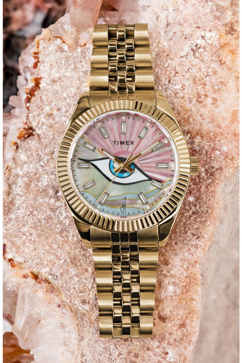 x Jacquie Aiche Guiding Light Bracelet Watch, 36mm, Alternate, color, GOLD