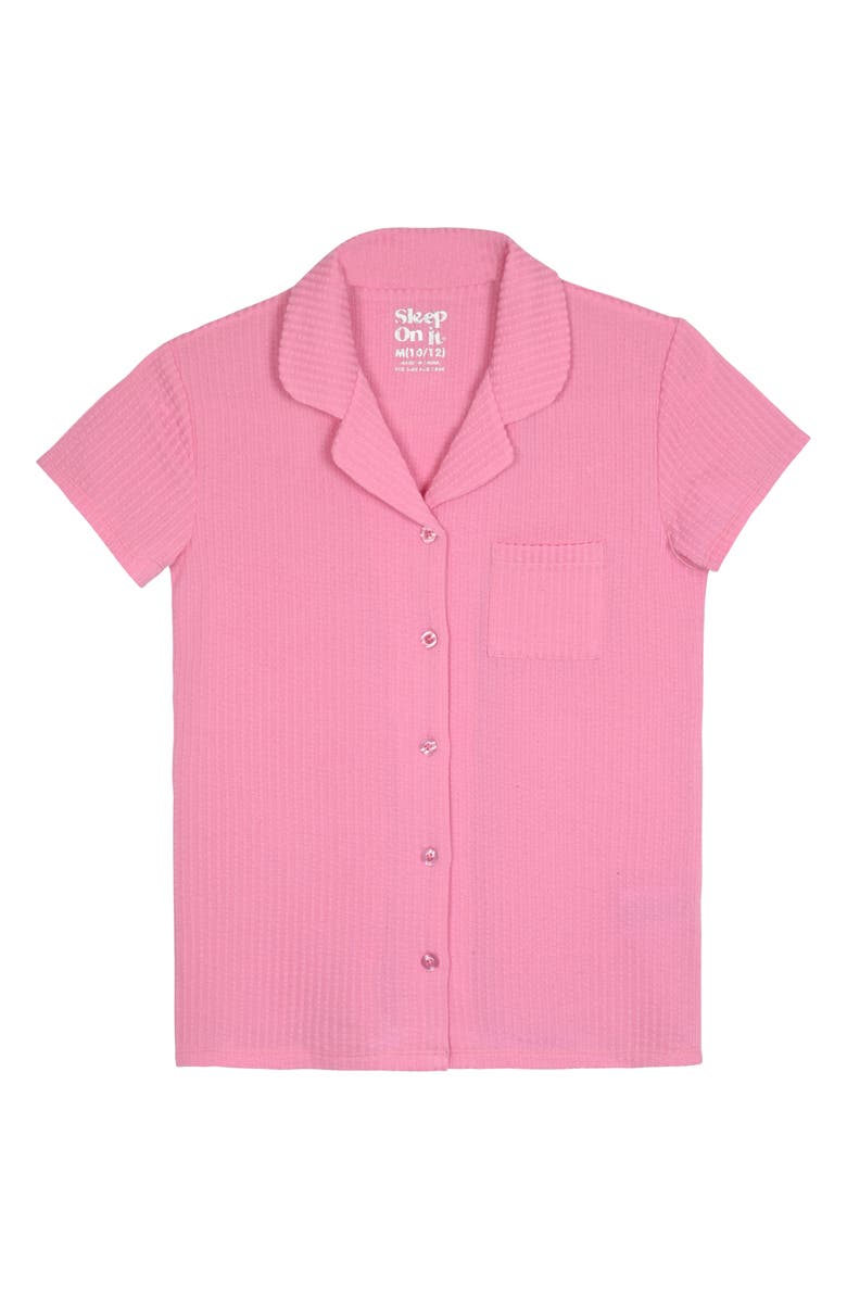 SLEEP ON IT Kids' Print Three-Piece Short Pajamas, Alternate, color, Pink