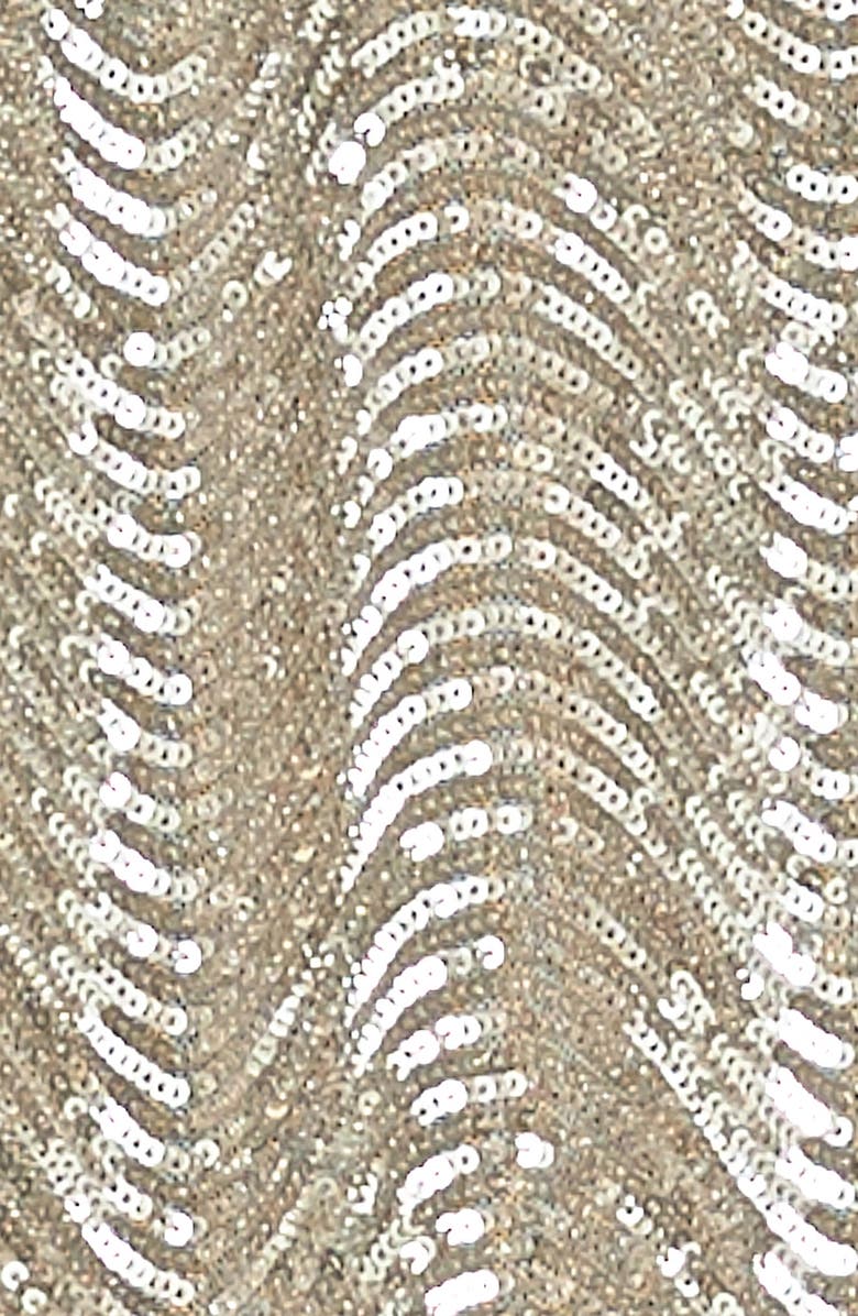 Marina Rinaldi Sacco Sequin Wave Shift Dress, Alternate, color, Beige
