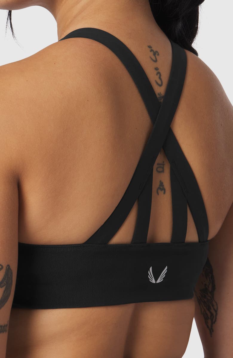 ASRV Lycra Hybrid Sports Bra, Alternate, color, Black