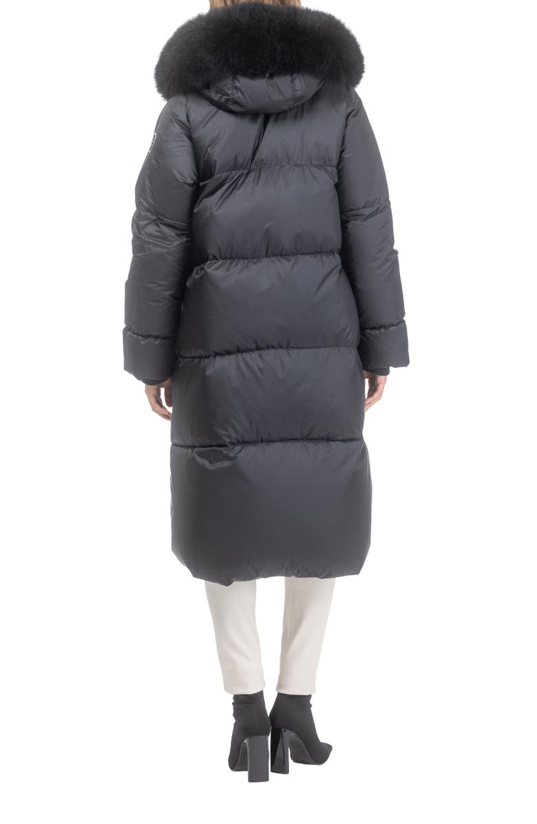 GORSKI Apres-Ski Long Parka with Detachable Toscana Lamb Hood Trim, Alternate, color, Black/Black