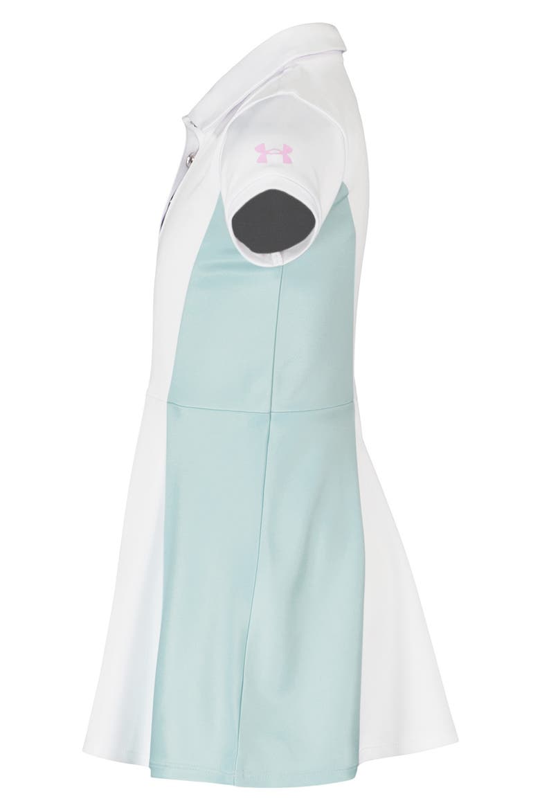 Kids' Colorblock Polo Dress, Alternate, color, WHITE
