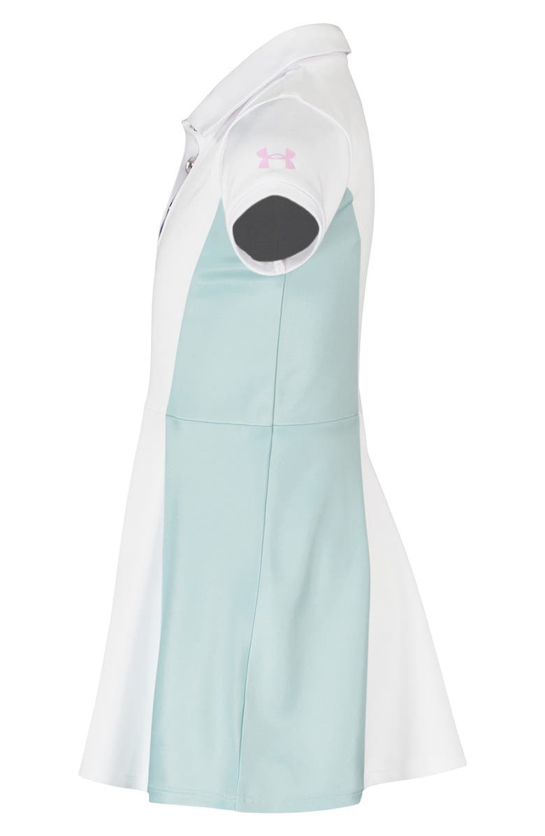 Under Armour Kids' Colorblock Polo Dress, Alternate, color, White