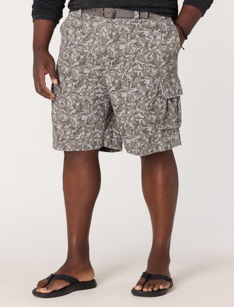 Big & Tall Belted Cargo Shorts