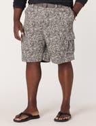 True Nation by DXL Big & Tall Belted Cargo Shorts