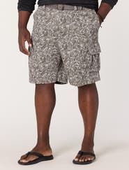 True Nation by DXL Big & Tall Belted Cargo Shorts
