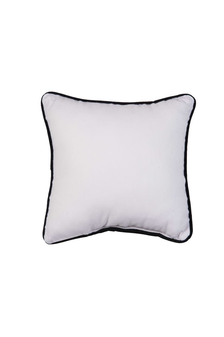 Black Bats In Flight Halloween Tufted Accent Pillow, Alternate, color, Black
