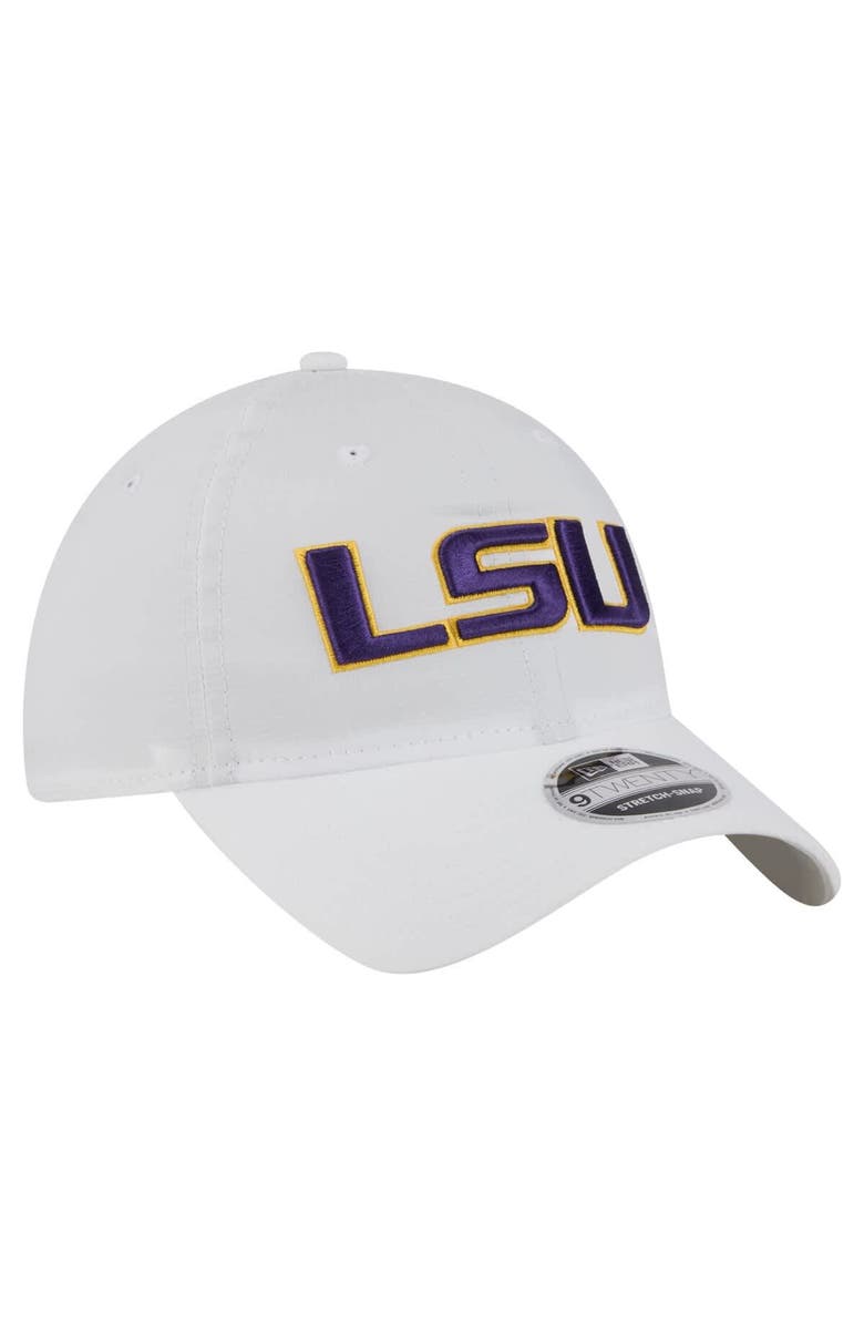 New Era Men's New Era White LSU Tigers Active Ripstop 9TWENTY Adjustable Hat, Alternate, color, 