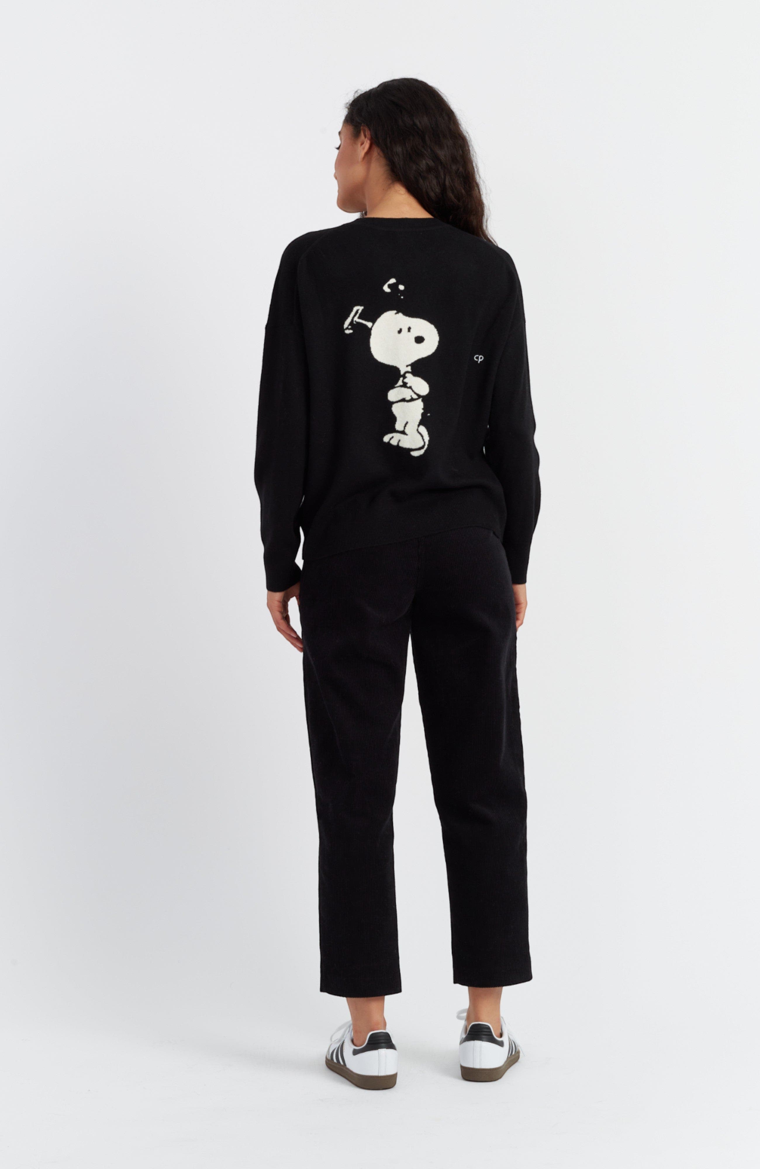 Chinti & Parker Handstand Snoopy Wool & Cashmere Sweater (Women