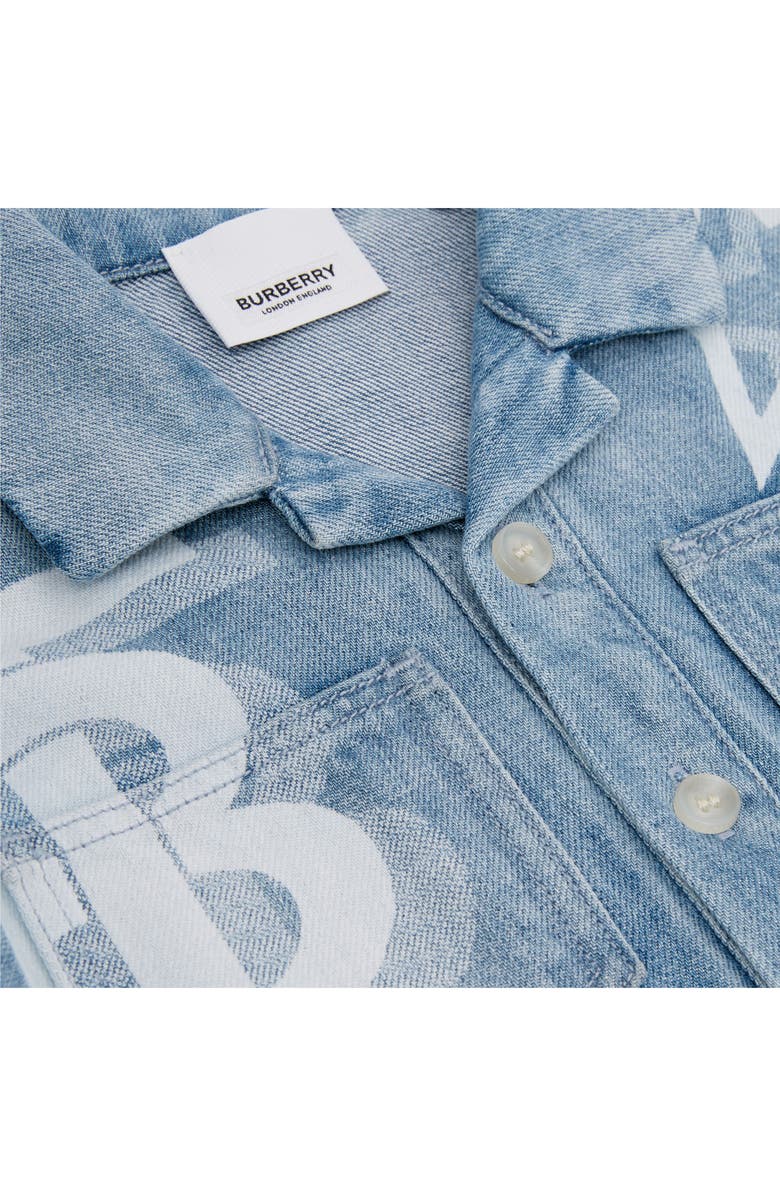 Burberry Kids' Blair TB Monogram Star Denim Dress, Alternate, color,