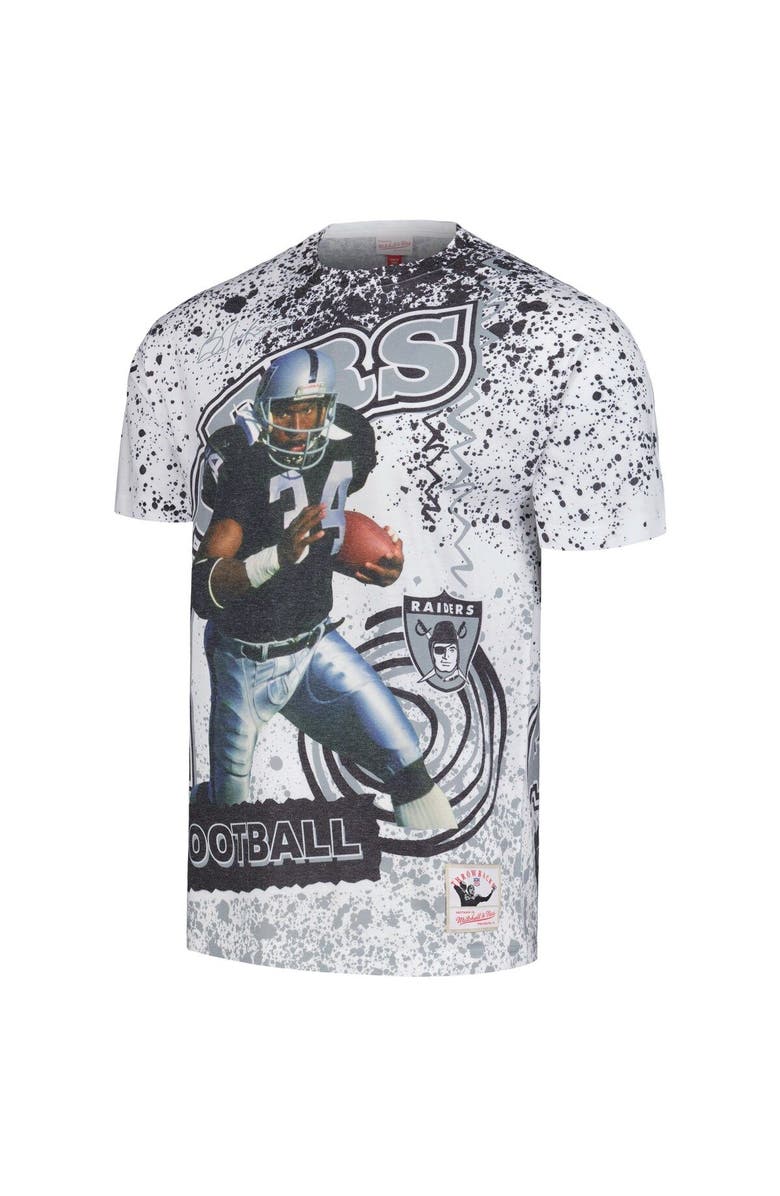 Mitchell & Ness Men's Mitchell & Ness Bo Jackson White Las Vegas Raiders Retired Player Name & Number Burst T-Shirt, Alternate, color, White