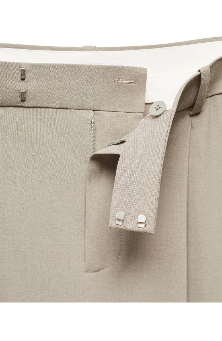 MANGO Pleated Wide Leg Pants, Alternate, color, 