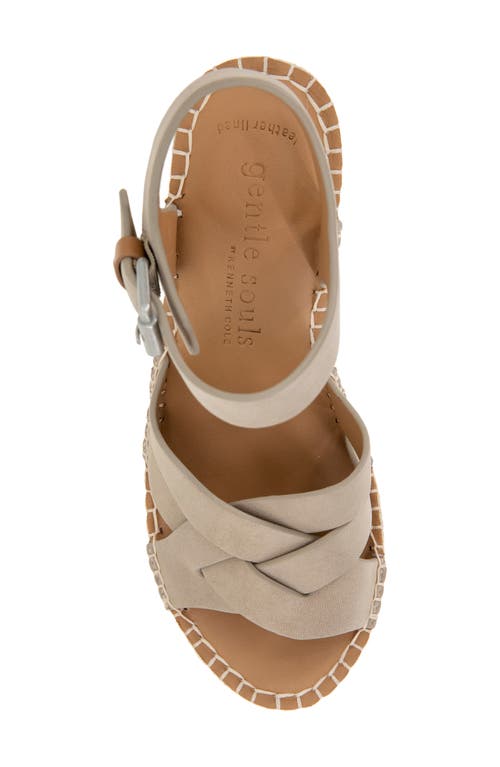 Gentle Souls Caspian Wedge Sandal In Neutral